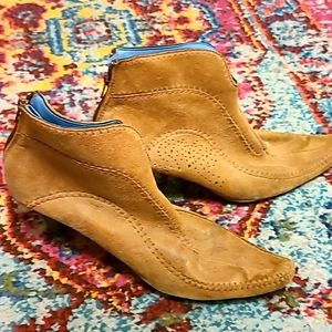 Women's indigo heeled shoes sz 8